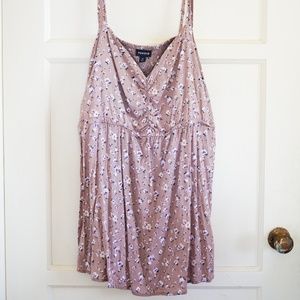 TORRID MAUVE FLORAL TANK (SIZE 3)